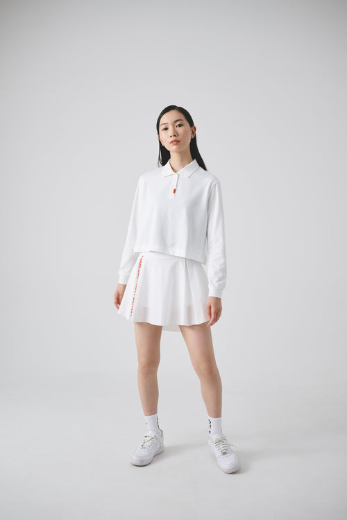 Basic Short L/S POLO WHITE