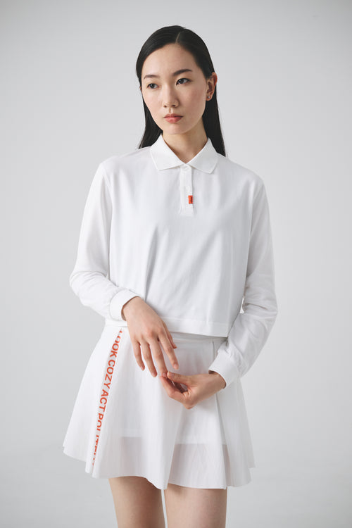 Basic Short L/S POLO WHITE