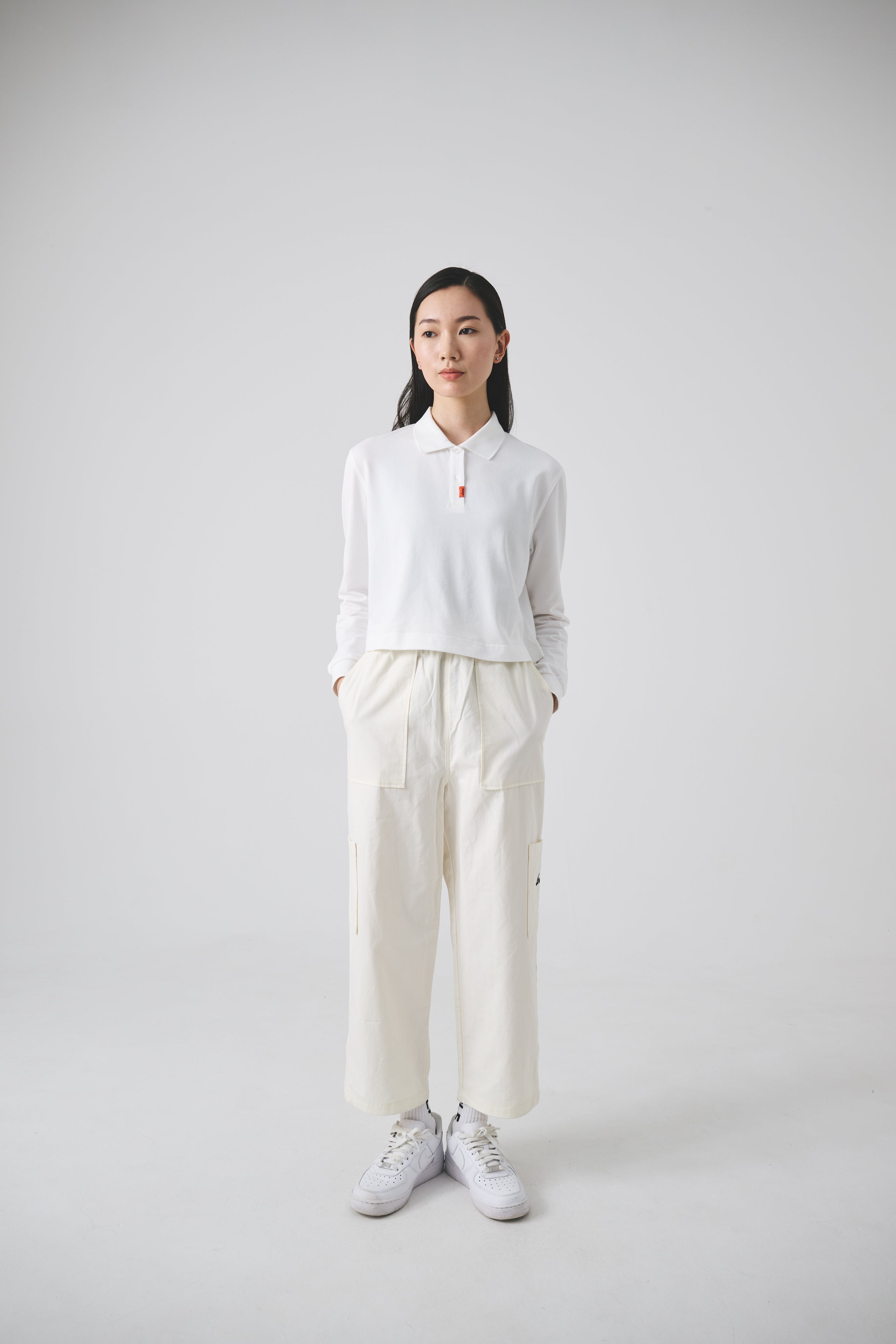 RUFFLOG RW SHORT POLO SHIRT ホワイト　S Basic Short L/S POLO WHITE – RUFFLOG