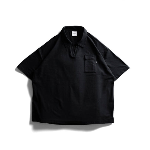 Local GOLF | Pocket Open S/S POLO SHIRT | Black