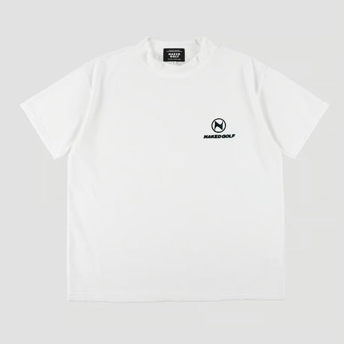 "Company souvenir" mock neck tops WHITE