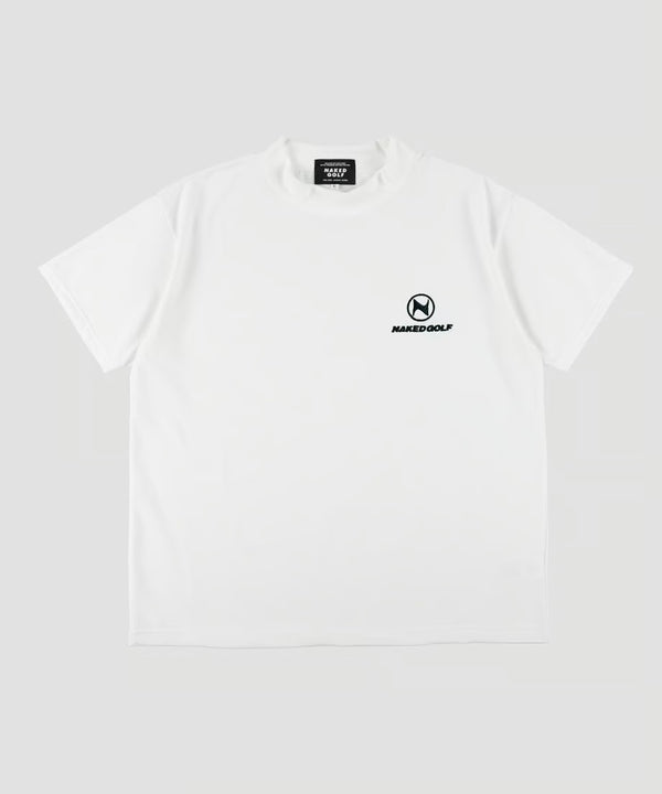 "Company souvenir" mock neck tops WHITE