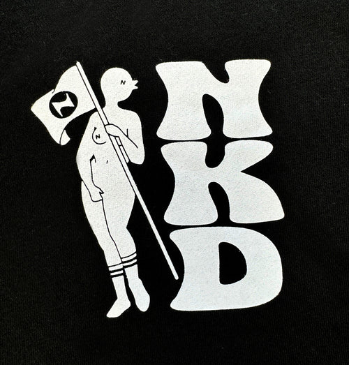 Rather be NKD” half-zip sweat BLACK