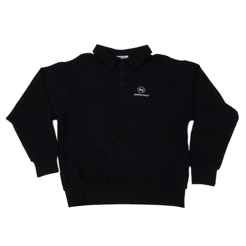 Pocket polo sweat BLACK