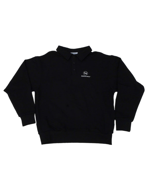 Pocket polo sweat BLACK