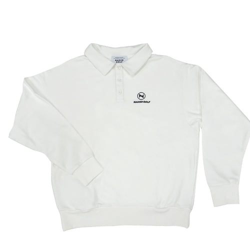Pocket polo sweat WHITE
