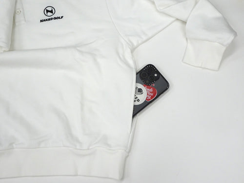 Pocket polo sweat WHITE