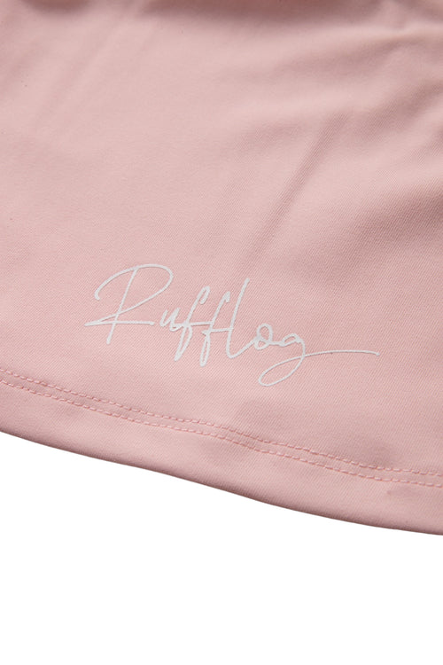 RUFFLOG CURSIVE LOGO SKIRT PINK