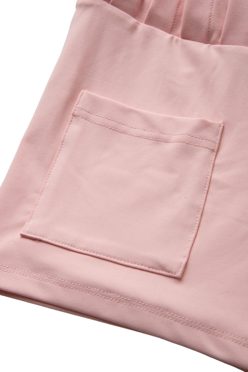RUFFLOG CURSIVE LOGO SKIRT PINK
