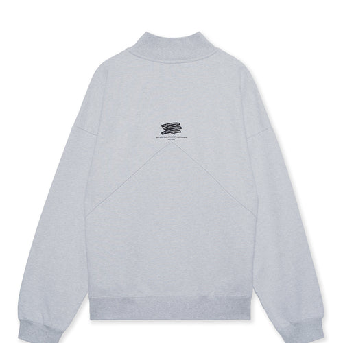 Heavy Weight Fill-in Logo Half Zip Sweat GRAY