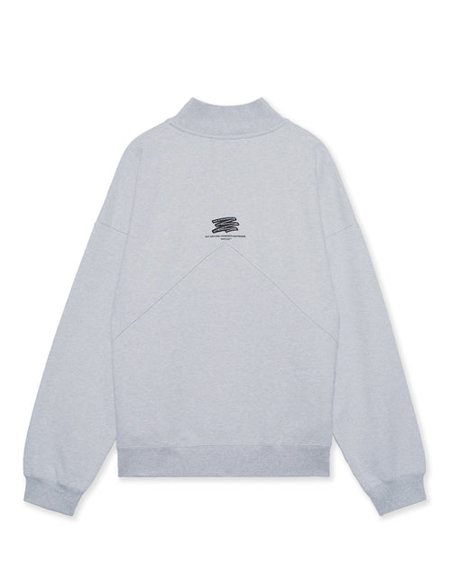 Heavy Weight Fill-in Logo Half Zip Sweat GRAY