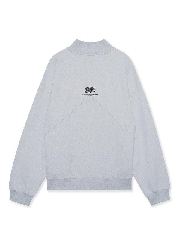 Heavy Weight Fill-in Logo Half Zip Sweat GRAY