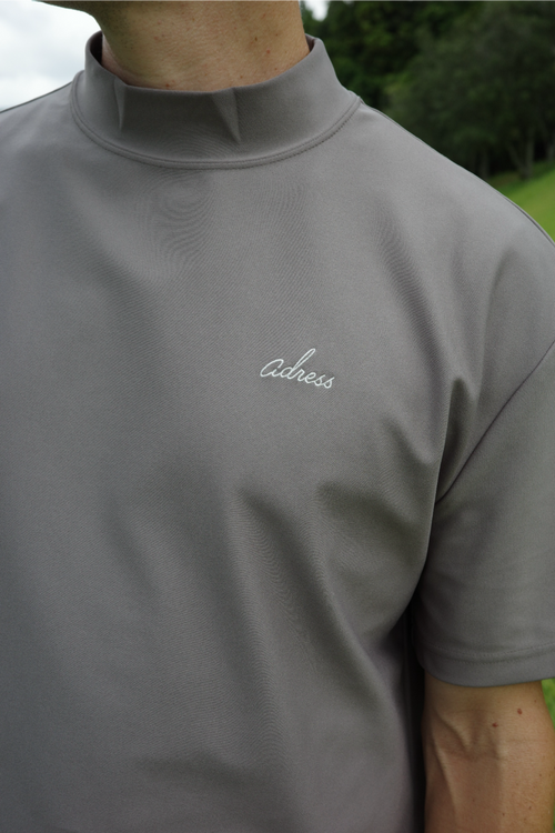 ORIGINAL LOGO MOCK NECK T-SHIRT