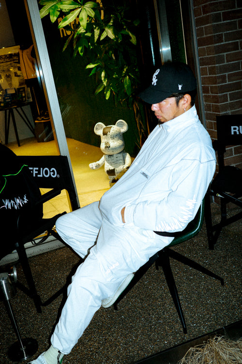RUFFLOG × EPISTROPH NOIZE REFLECTION PANTS WHITE