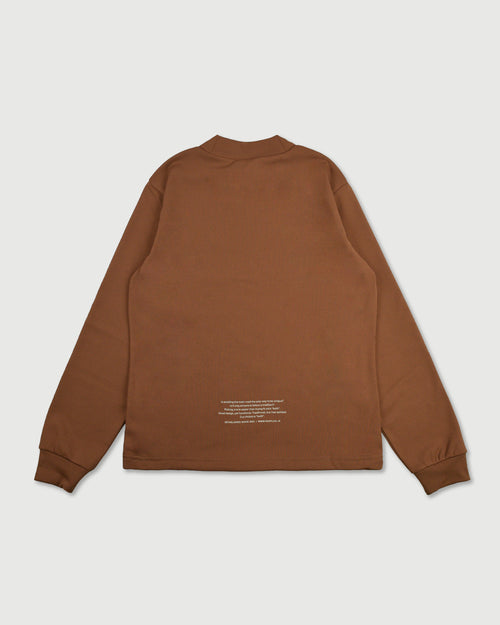 WM DUAL SLEEVE LOGO L/S MOCK NECK