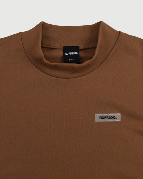 WM DUAL SLEEVE LOGO L/S MOCK NECK