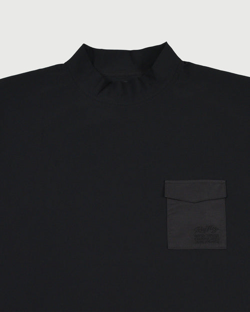 EMBROIDERED POCKET MOCKNECK 26SS-5
