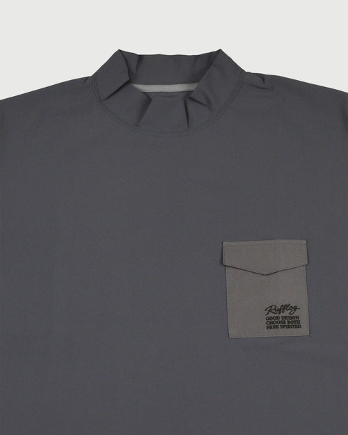 EMBROIDERED POCKET MOCKNECK 26SS-5