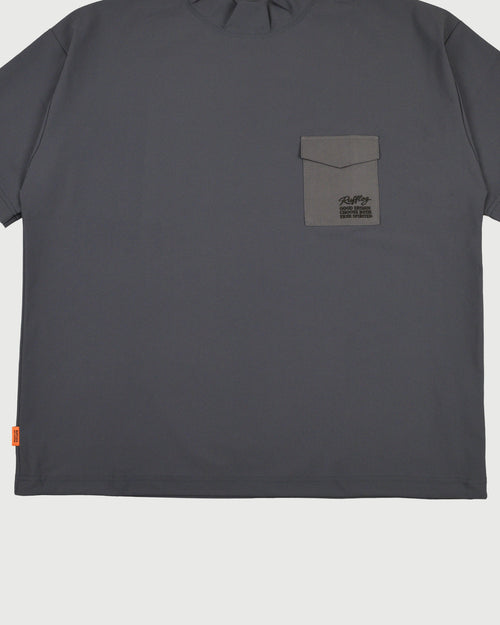EMBROIDERED POCKET MOCKNECK 26SS-5