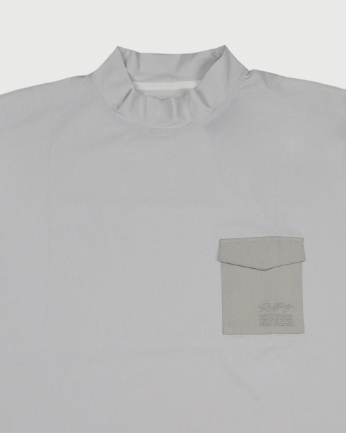 EMBROIDERED POCKET MOCKNECK 26SS-5