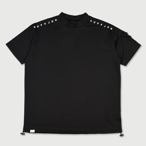 WM RIPPLE SHOULDER LOGO MOCK NECK SHIRTS