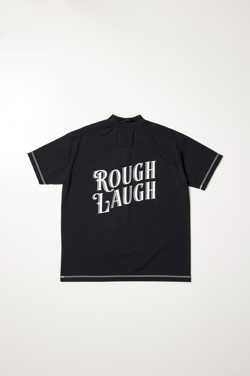 NYLON HALFZIP MOCK NECK TEE