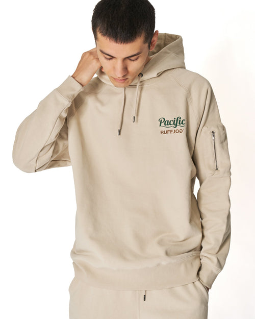 Pacific GOLF CLUB × RUFFLOG Hoodie Sweat Beige
