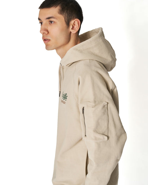 Pacific GOLF CLUB × RUFFLOG Hoodie Sweat Beige