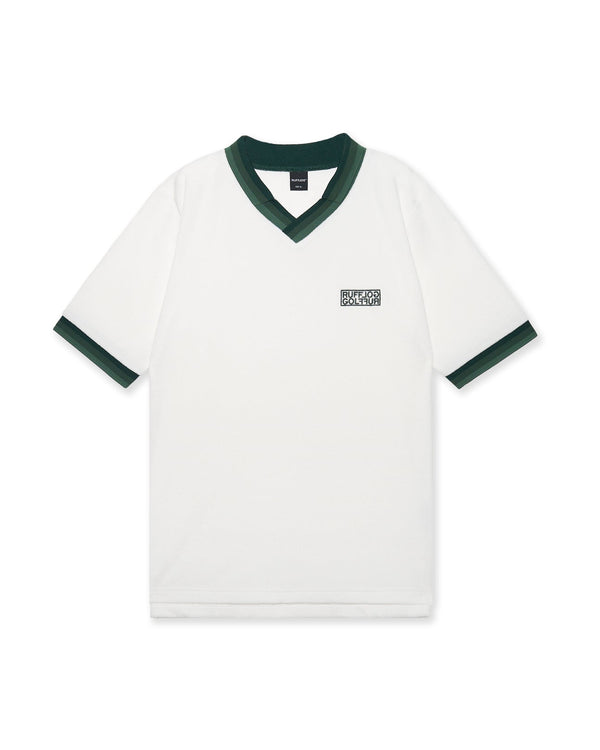 Tri-Collar Pile Mesh Polo Off White