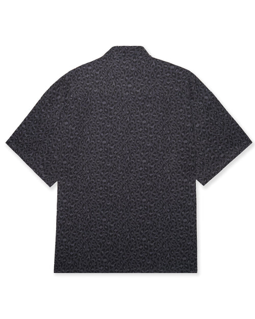 Stretch Leopard Shirt Black Leopard