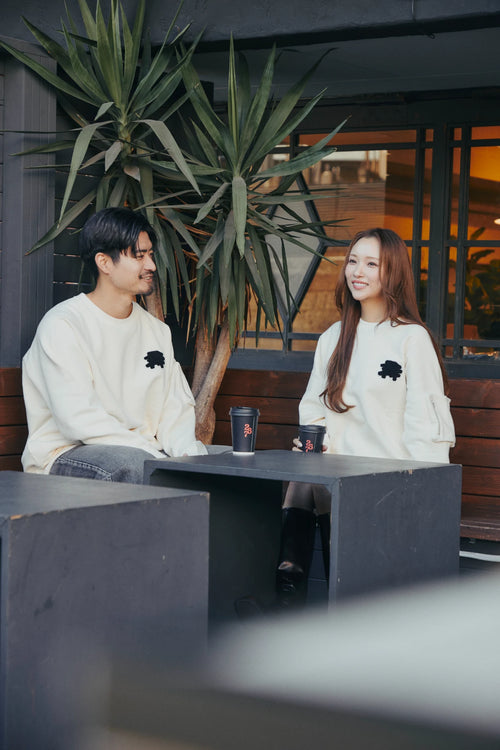 HEAVY WEIGHT FILL-IN LOGO APP,CREW NECK