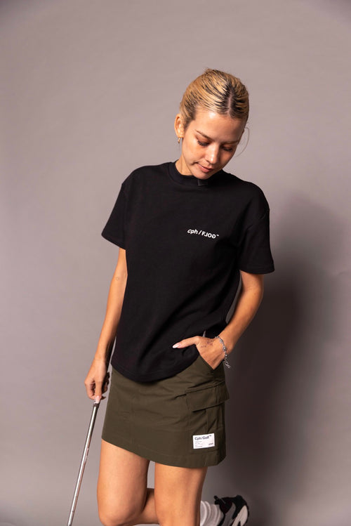 [WOMEN] Cph/Golf×RUFFLOG SS MOCK NECK TEE