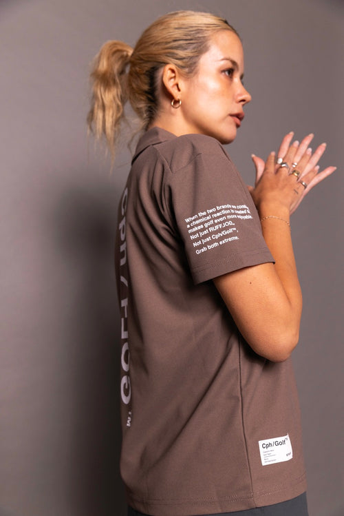 [WOMEN] Cph/Golf×RUFFLOG VERTICAL LOGO SS POLO