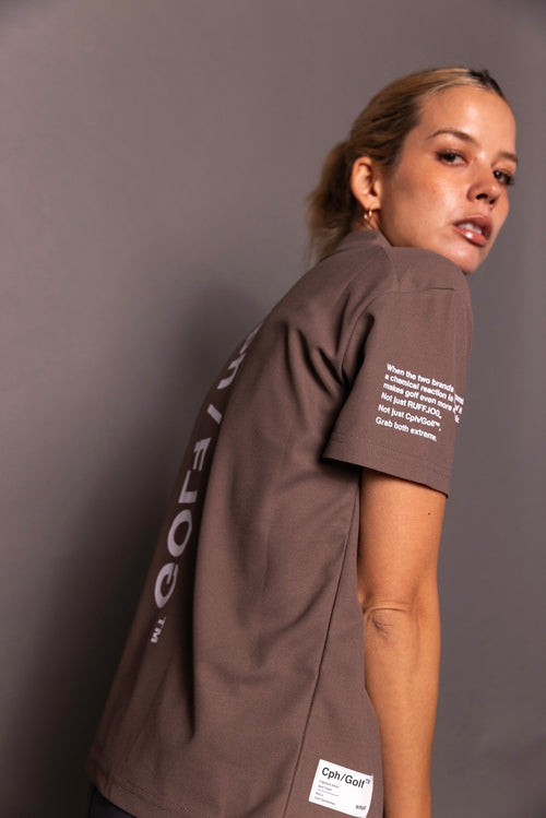 [WOMEN] Cph/Golf×RUFFLOG VERTICAL LOGO SS POLO