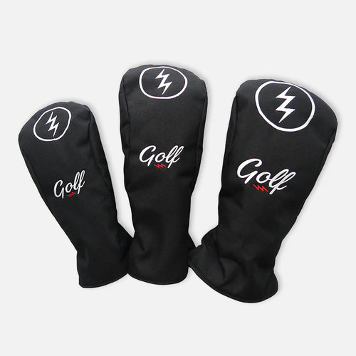 GOLF UTILITY CLUB HEAD COVER - BLACK