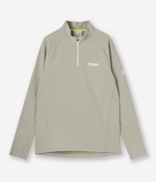 HALF ZIP LS GREIGE