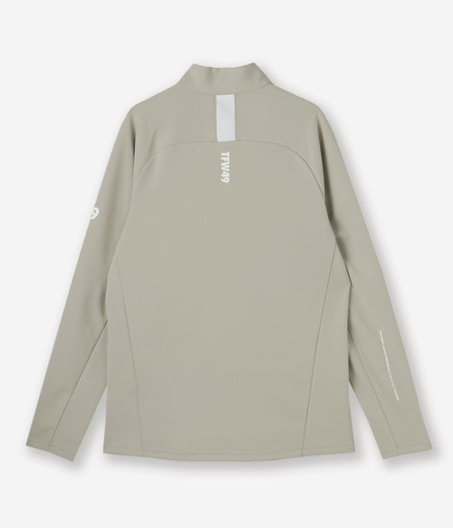 HALF ZIP LS GREIGE