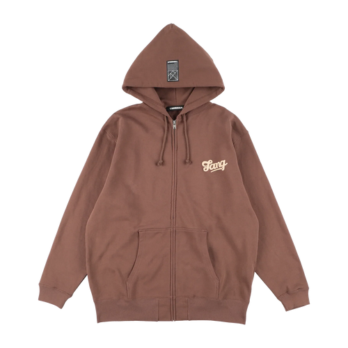 TANG LOGO FULL ZIP SWEAT HOODIE Brown