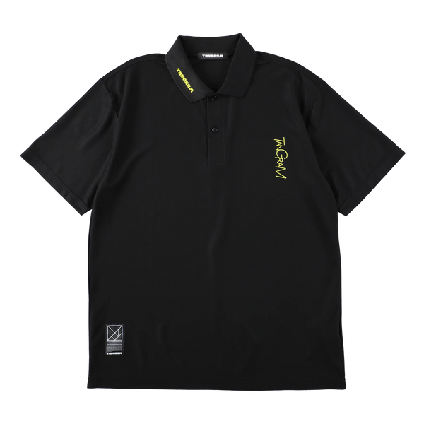 VERTICAL NEON LOGO POLO SHIRTS BLACK