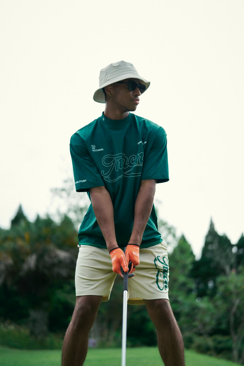 SIGNATURE LOGO S/S MOCK NECK TEE – RUFFLOG