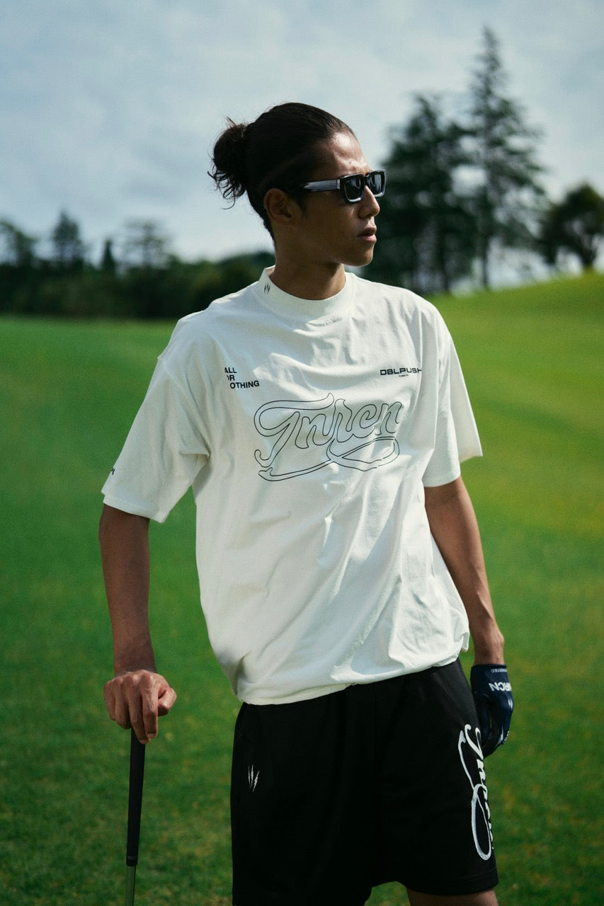 SIGNATURE LOGO S/S MOCK NECK TEE – RUFFLOG