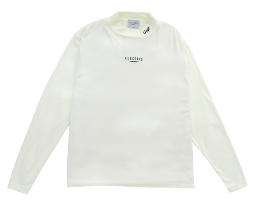 UNDER VOLT MOCK NECK L/S TEE OFF WHITE