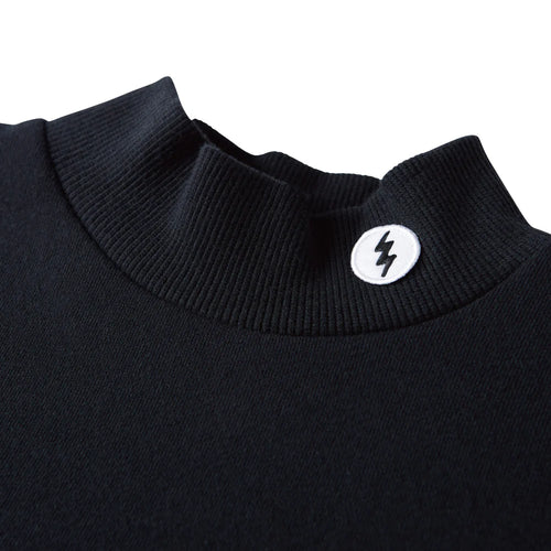 VERTICAL VOLT MOCKNECK SWEAT BLACK