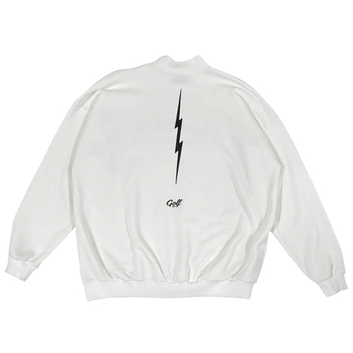 VERTICAL VOLT MOCKNECK SWEAT WHITE