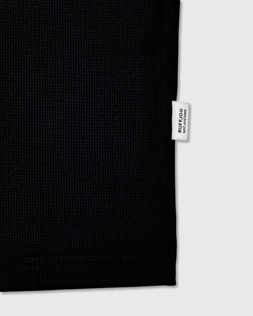WM VERTICAL LOGO MOCK NECK SHIRTS BLACK