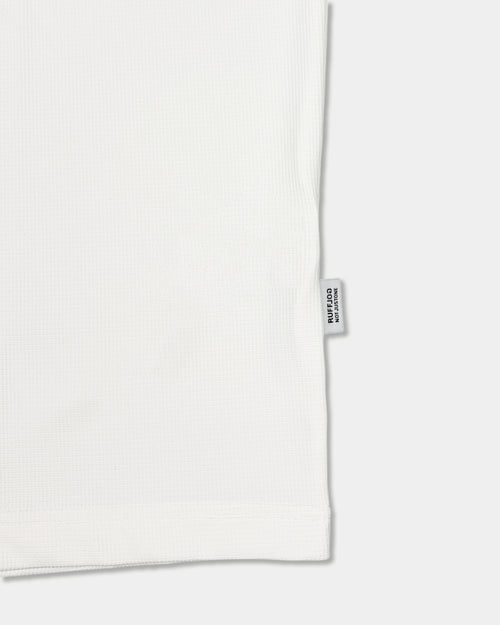 WM VERTICAL LOGO MOCK NECK SHIRTS WHITE