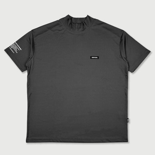 VERTICAL LOGO MOCK NECK SHIRTS CHARCOAL