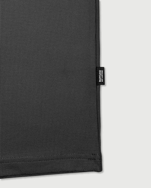 WM VERTICAL LOGO MOCK NECK SHIRTS CHARCOAL