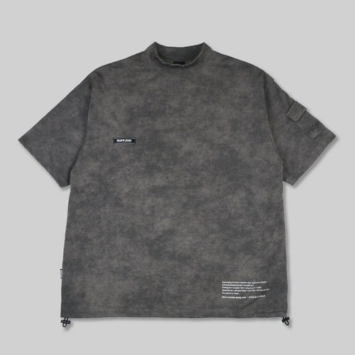 VINTAGE FADE BACK LOGO MOCK NECK SHIRTS