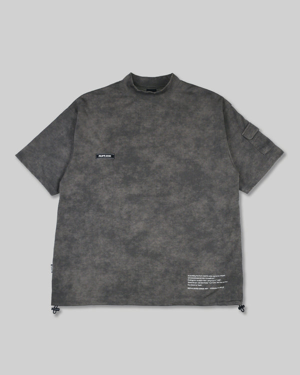 VINTAGE FADE BACK LOGO MOCK NECK SHIRTS